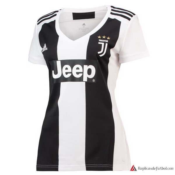 Camiseta Juventus Primera equipación Mujer 2018-2019 Negro Blanco